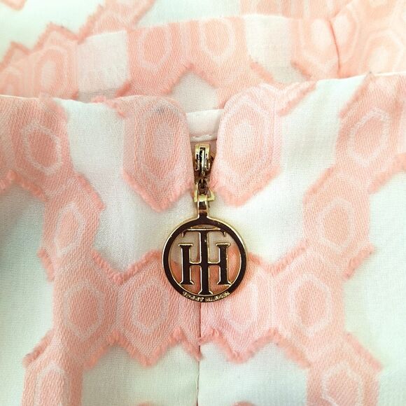 Tommy Hilfiger Geometric Sleeveless Smock Midi Dress Sz 4 - Picture 6 of 15